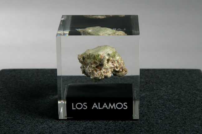 Trinitite from Los Alamos - a glass formed by the fusing of sand under the tremendous heat of the first atomic bomb (July 1945)