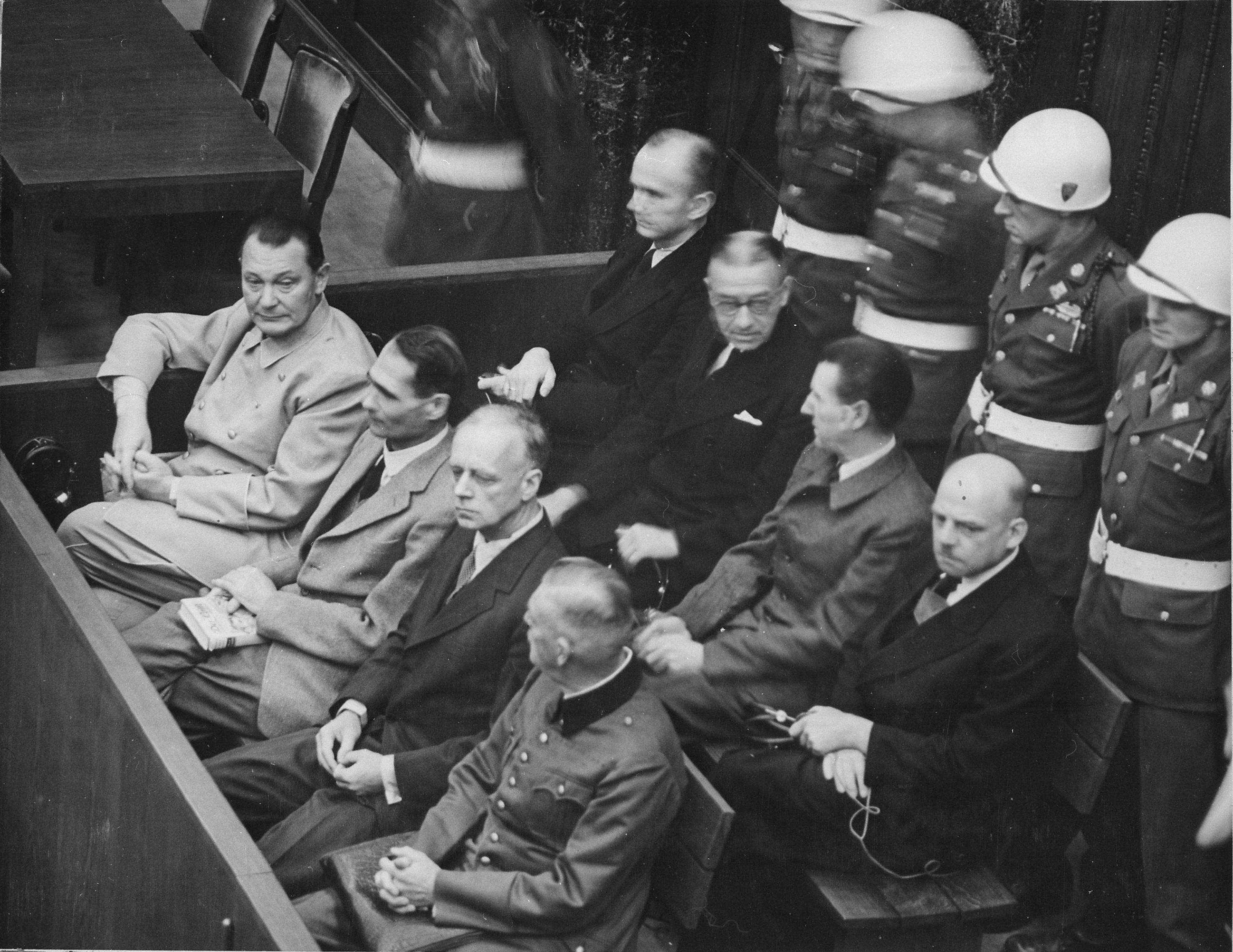 Nuremberg defendants in their dock