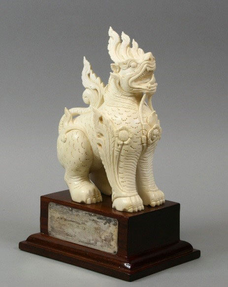 Ivory Lion Carving from Burma’s Maung Nu